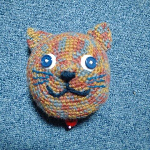 手編み　ネコのエコバッグ