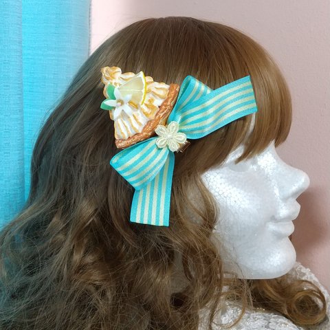 メレンゲレモン🍋パイのヘアクリップ