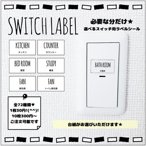 【Ｔ１】選べるスイッチラベル