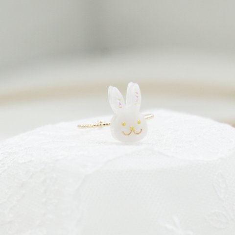 miniうさぎリング💍白うさぎ