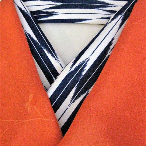  矢絣半衿  (ポリエステル)三つ折り縫いの始末