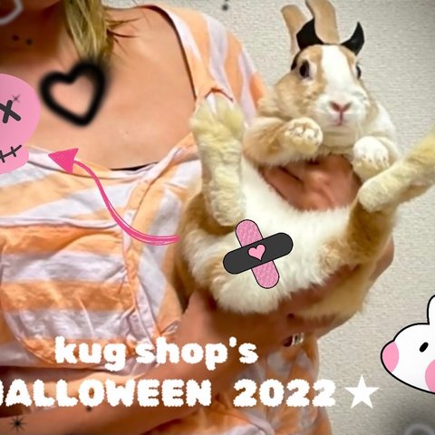 ハロウィンハーネス　おまけのカチューシャ　kug うさぎハーネス　ハロウィン