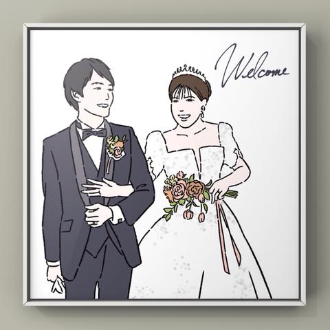 ウェルカムボード｜似顔絵ポスター｜ウェディング｜結婚式｜ペーパーアイテム｜結婚祝い｜