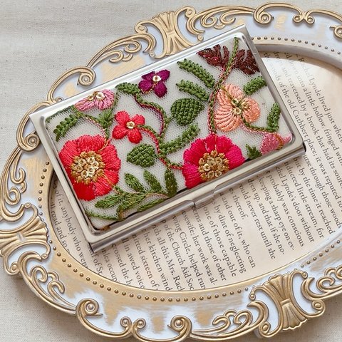 インド刺繍リボン カードケース