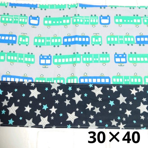 ランチョンマット☆グレー電車×星☆30×40