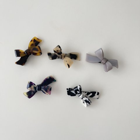 ribbon mini hair clip ｜ 5color