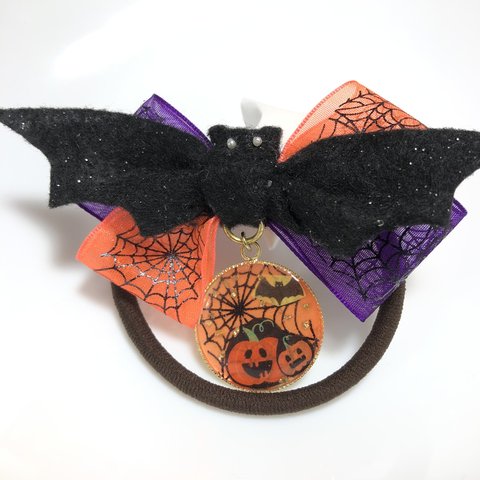 コウモリハロウィンヘアリボン🦇🎃