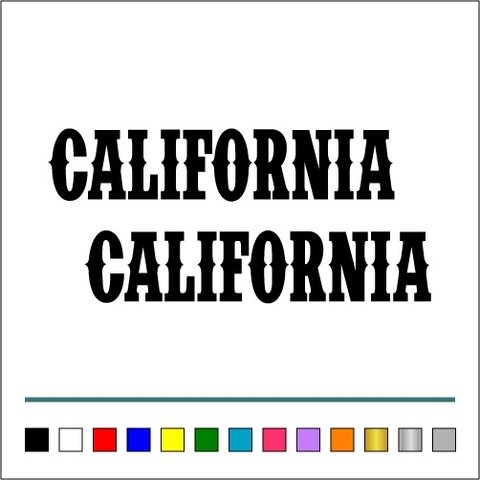 [ 特大サイズ ] アメ車 ローライダー【 California 002 】ステッカー お得2枚セット  USDM JDM stance【カラー選択可】 送料無料♪