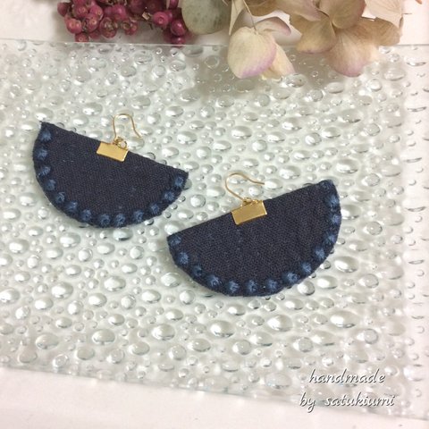 ミナペルホネン☆刺繍☆tambourine☆ピアス☆イヤリング☆no.227