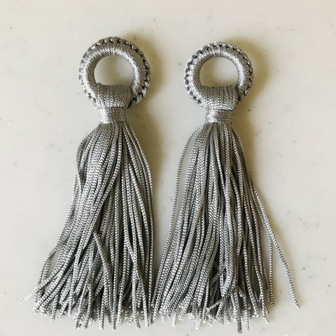 Grey Circle Ring Tassels