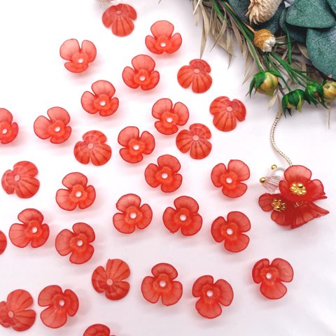 【24個 180円】【brsr7898acrc】オリジナル 手染めビーズ【11mm】flour beads