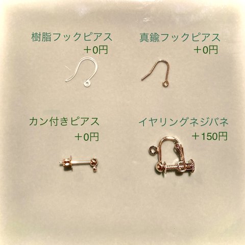 ピアスの金具変更について