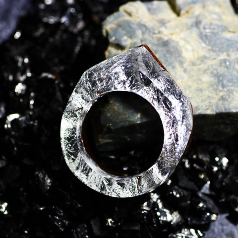 【送料無料】Wood Resin Ring/Silver ～ウッドレジンリング～