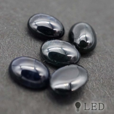 【3個セット】ブルーサファイアのルース　オーバルカボション　7×5mm