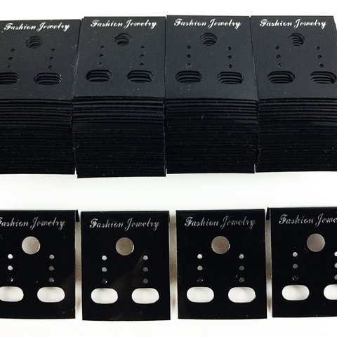 送料無料　ピアス　台紙　ブラック　100枚　37mmｘ30mm　黒色　イヤリング　台紙　アクセアリー 飾り ハンドメイド 素材 （AP0184）