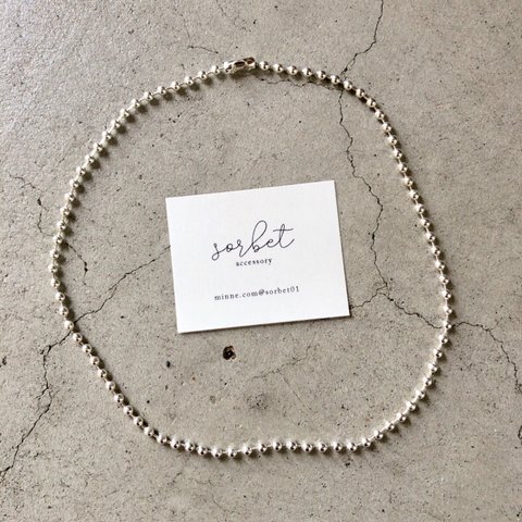ball chain silver necklace