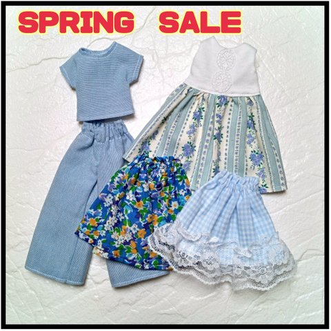 リカちゃん　服　ハンドメイド　SPRING　SALE　着回しコーデセット