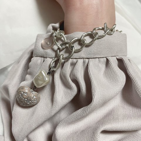 silver heartcharm bracelet 2/シルバー・ハートチャームブレスレット