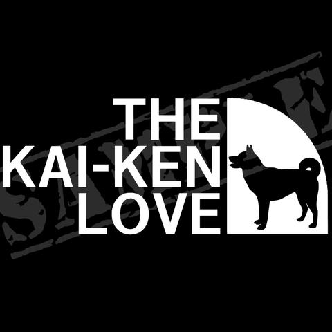 THE KAI-KEN LOVE パロディステッカー （甲斐犬）/ 7cm×17cm