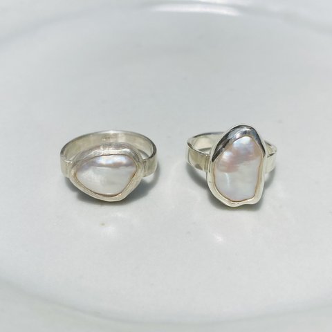 silver950 ケシパールリング/keshi pearl ring