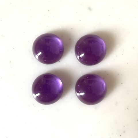 Clear Purple 15mm Cabochons