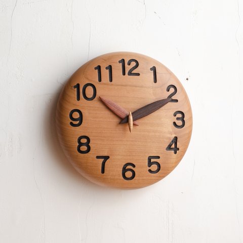 手作り木製時計 カスタムメイド　直径２０ｃｍ