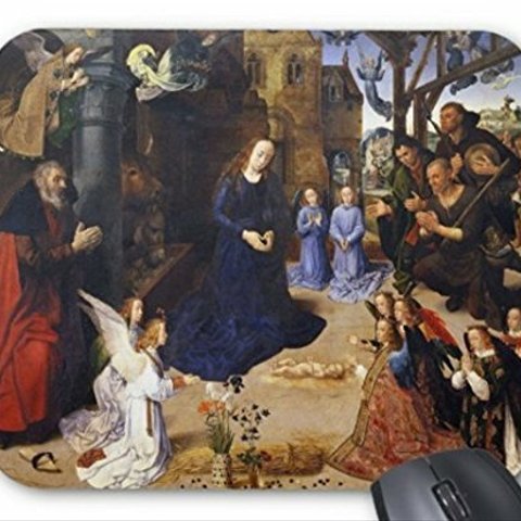 フーゴー・ファン・デル・グース『 ポルティナーリの三連祭壇画 』のマウスパッド：フォトパッド（世界の名画シリーズ）