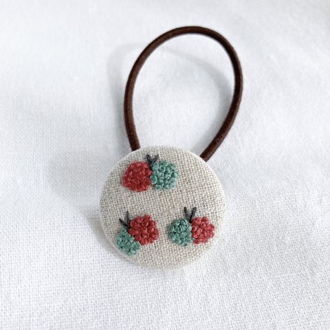 【mini】チョウの刺繍ヘアゴム⑤