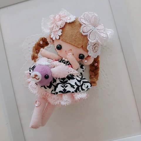 ポシェットDoll🎀ドールチャーム♡ドール♡フェルト♡