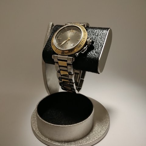 新作　腕時計スタンド　ブラック丸トレイディスプレイ腕時計スタンド　