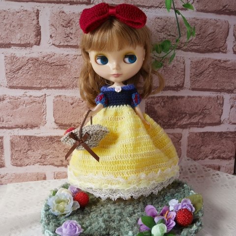 [白雪姫のドレス５点セット]ブライス アウトフィット Blythe よしえ屋734