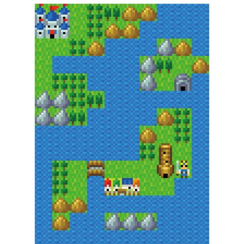 RPGフィールドマップ風カード　制作キット（ポストカード＆シールセット）　byドット絵制作所