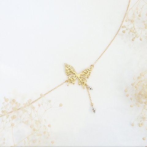 Stardust Butterfly(アゲハ蝶のブレスレットB (gold))