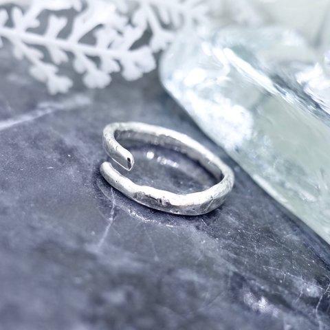 Melted ring -Silver-