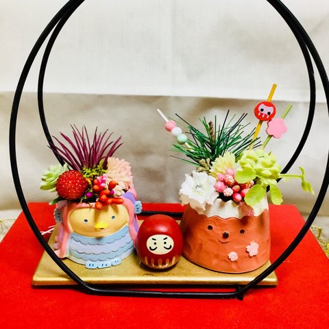 お正月おめでたい🎍😁アマビエ赤富士セット💕