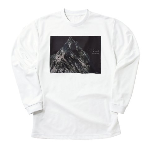 槍ヶ岳 Tシャツ 長袖Tシャツ ホワイト ドライ 吸水速乾 山 登山