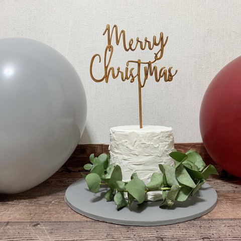 クリスマス　ケーキトッパー　