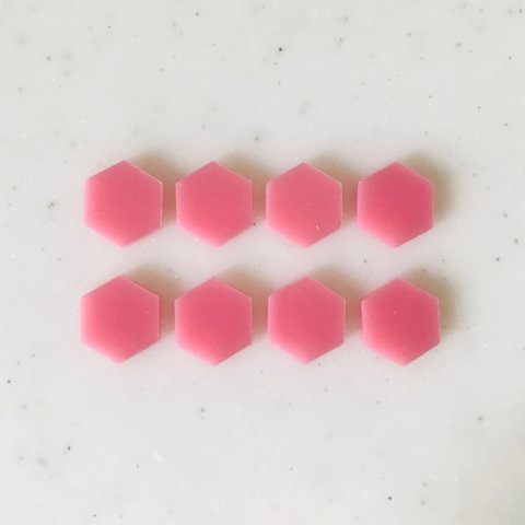 Pink Hexagon Cabochons