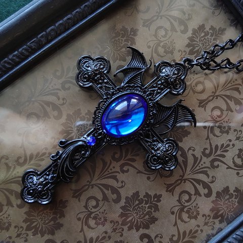 Gothic　bat Blue　「Necklace」