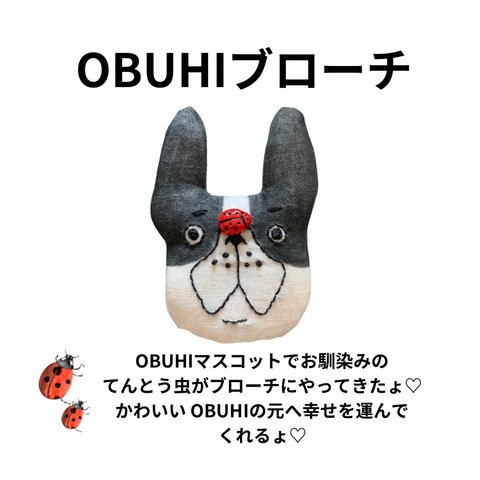  OBUHIブローチ／てんとう虫