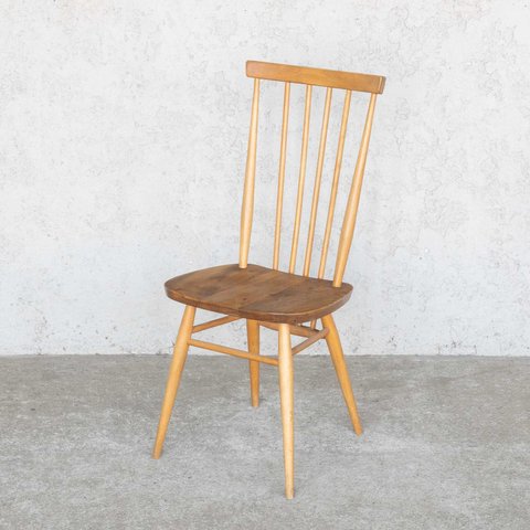 英国【ERCOL アーコール】ハイバックタイプのスティックバックチェア エルム 4本スポーク 608 /Windsor ウインザー 1970年代 /A-9     2000017918259