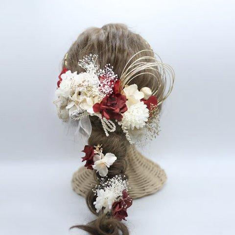 head dress arrange  / red 02