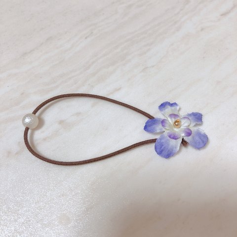 紫✨Flower＊ヘアゴム《2本セット》