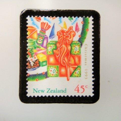 ニュージーランド　クリスマス切手ブローチ 3076 
