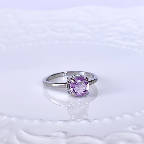 ❇︎ 天然石 ❇︎ ピンクアメジストのリング  2月の誕生石　Minette☆ RING085  ❇︎ フリーサイズ 指輪 ❇︎