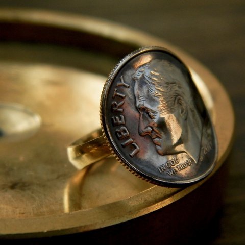 ＃R32　USA coin ring 