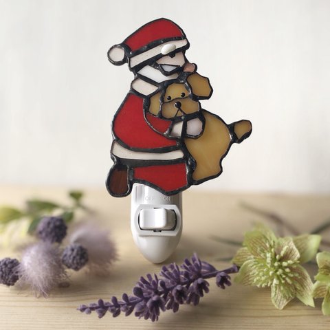 Santa hug  poodle　〜おやすみランプ