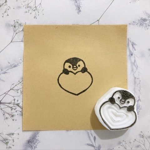 一言メッセージ【ペンギン】はんこ