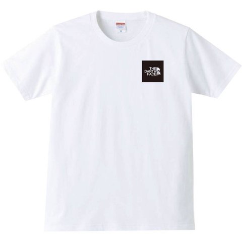 【送料無料】【新品】新 THE DARTH FACE ダースフェイス ワンポイント Tシャツ パロディ おもしろ 白 メンズ サイズ プレゼント