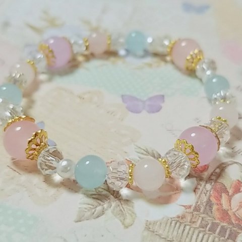 ゆめかわいいプリンセス系♡キラキラブレスレット